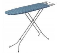 Kadax Table à repasser 110 x 30 cm Pliable Housse coton Support fer Hauteur réglable (Bleu)