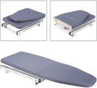 Planche à repasser - Montage sur armoire - Pliable - Extensible Push-Pull - Cadre métallique robuste - Châssis en tube d'acier - 80 x 29,5 cm - Gris