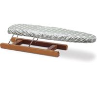 Planche à repasser pour manches, avec un cadre en bois de hêtre, un support métallique et un système de fixation simple