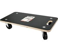 Planche à roulettes pour Meubles - en Bois Plat - Jusqu'à 200 kg - Modèle : 58 x 30 mm - 200 kg - Noir