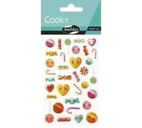 MY MANDARINE CY031O Cooky 1 planche 34 stickers Kawaï bonbons