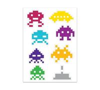 Planche A4 De Sticker Dessin 8bit ? E96