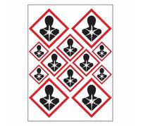 Planche A4 De Stickers Danger Santé Autocollant Adhésif ? E12