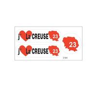 Planche A4 De Stickers Département 23 J'aime La Creuse Autocollant Adhésif