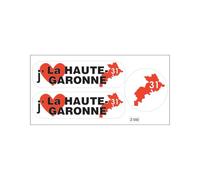 Planche A4 De Stickers Département 31 J'aime La Haute Garonne Autocollant