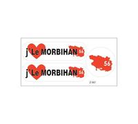 Planche A4 De Stickers Département 56 J'aime Le Morbihan Autocollant Adhésif