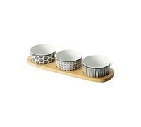 Secret de Gourmet - Set Apéritif 4 Pièces en Céramique et Bambou Bohemia