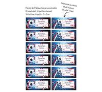 Planche De 12 Etiquettes Adhésives Pour Cahier FOOT A Personnaliser - Taille D'Une Etiquette : 7 cm x 3 cm - Autocollant