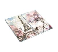 Planche de cuisine en verre, antidérapant avec pieds en silicone, multifonction 2x30x52 Tour Eiffel Paris Tulup