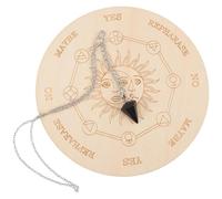 Planche de Divination par Radiesthésie Pendule Fête Halloween en Bois | Design Non, Surface Lisse sans Bavures, Motifs Astrologiques, Jeu pour Débutants et Praticiens la Magie