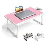 Planche de lit, Table de lit avec tiroir, pour Ordinateur, Lecture, Écriture, Repas et Regarder des Films sur Le Lit, Canapé ou au Sol, Bureau et Maison (Red)