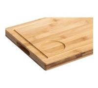 Olympia Grand planche de présentation en bambou, taille: 31(L)x 24(P)cm, planche à fromage et charcuterie, bordure rainurée, usage professionnel et domestique, GF206