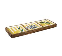 Planche de Présentation en Bois "Dolce Vita" 40cm Jaune