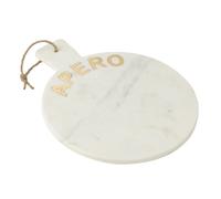 Planche de Présentation en Marbre Apéro Marci 38cm Blanc
