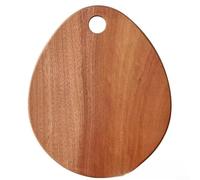 Planche de service robuste en bois d'ébène pour pizza, steak, fruits, style simple, grande taille, accessoire de cuisine, couleur marron