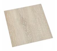 Planche de sol autocollante en PVC 30,5 x 30,5 cm marron beige 20 pièces | Effet bois réaliste, utilisation en intérieur, facile à poser, surface lisse, entretien quotidien facile