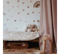 Planche De Stickers - Cœurs Beige TU