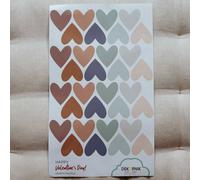 Planche De Stickers - Cœurs Beige TU
