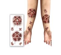Planche de tatouages satanique - Rouge - Taille Unique