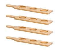 Planche Dégustation Whisky Lot De 4 Plateaux Service Bière En Bois 3 Fentes
