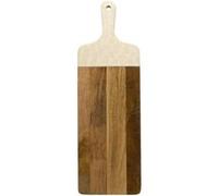 Planche en bois de manguier avec manche texturé nid d'abeille beige (L58cm) - - ALTOBUY Marron