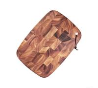 Planche en bois double face 33 cm avec boucle de suspension (petite) | Taille compacte de 33 x 22 cm, utilisation double face, motif naturel, boucle de suspension incluse, facile à laver à la main
