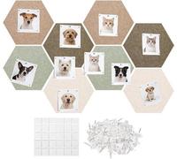 Planche hexagonale - Décoration murale en planche à liège - Espace Organisateur - Conception d'absorbage sonore - 30,5 x 28,5 cm - Set A