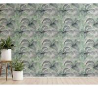Planche Murale Cuisine Enfant Vert Geometrique Fleur Nature Tropical | Sticker mural decoratif au rendu realiste. Format : 45x500 cm. Ideal pour Cuisine en Vert.