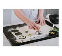 Planche pour plan de travail pour pâtisserie flexible (planche à pâtes) 50x40 cm noire avec rebords COMOS