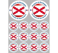 Planche Produits De Bourgogne - 2fois 10cm, 12fois 5cm - Sticker/Autocollant