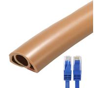 Plancher de Protection de Cordon, Plancher de Protection de Cordon | Couvertures de Sol en Fil Souple pour Cordons, Conduit de Fil Flexible en PVC,Cache-Cordon de Gestion de câbles Domestique Auto-