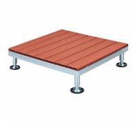 Plancher SuréLevé En Composite Bois-Plastique pour Terrasse Pelouse Jardin | Caillebotis Exterieur Dalle Bois pour Patio, Balcon, Jardin Et Piscine(Brown)