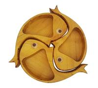 Planches à charcuterie - En bois - Forme de poisson - Plateau alimentaire multifonction décoratif pour maison, restaurant, camping, buffet, pique-nique, pendaison de crémaillère, cuisine, mariage, bar