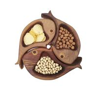 Planches à charcuterie - En bois - Forme de poisson - Plateau alimentaire multifonction décoratif pour maison, restaurant, camping, buffet, pique-nique, pendaison de crémaillère, cuisine, mariage, bar