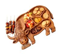 Planches À Charcuterie Plateau Alimentaire en Bois en Forme de Vache de