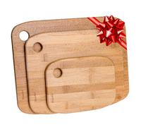 Planches à Découper en Bois de Bambou - Set de 3 Tailles - Plateau de Service - BlauKe®