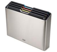 Joseph Joseph - Planche à découper Folio Steel - 4 pièces en inox, étui inox, antidérapantes