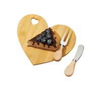 Planches à découper pour charcuterie, en forme de cœur, double face, en bois, avec fourchette, pour nourriture, fruits, , intérieur, extérieur, restaurant, appartement, mariage, fête