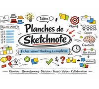 Planches de sketchnote - Fiches visual thinking à compléter: Carnet de sketchnoting idéal pour des réunions interactives