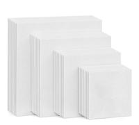 Planches De Toile Pour La Peinture, Lot De 4, Panneaux De Toile Carrés, 100% Coton, Fournitures D'art Pour Le Versement Acrylique Et La Peinture À L'huile