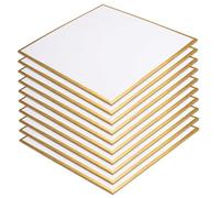 Planches Shikishi, paquet de 10 planches Shikishi, art d'illustration double face avec bords dorés, fournitures d'artisanat de 7, 1 x 7, 1 pouces, planche 'illustration