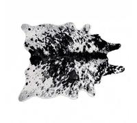 Plancholo Tapis imprimé vache en fausse fourrure pour la maison, noir et blanc, 1,7 x 2,2 m