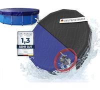 Planenfux® Bâche de Piscine Ronde 2 en 1 | Ø 305 cm (Pour Piscines de Ø 280-320 cm) | Matériau PE 200 g/m² | Solaire d'Été et d'Hiver | Ø 380 cm