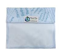 Planet Wise Sacs à sandwich et goûter réutilisables, Blue Recycle, Window Sandwich Bag