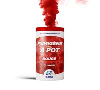 PLANETE FUMIGENE Fumigène en Pot 2 MINUTES couleur Rouge - Allumage à mèche, durée 120 secondes, fumigene couleur à poser au Sol - fumigene pot au sol Catégorie T1 - LIVRAISON 24/48H