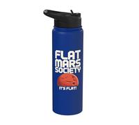 Planète scientifique drôle et sarcastique de la Flat Mars Society Stainless Steel Insulated Water Bottle