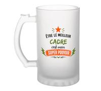 Planetee Chope de bière Meilleur Cadre Super Pouvoir Idée Cadeau Crémaillère
