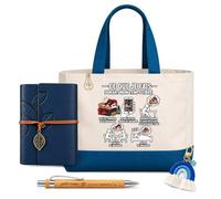 Planetee Coffret Sac Shopping Sneakers Temps Libre | Cabas Coton 27 L, Carnet Similicuir, Stylo Bambou, Porte-Clés, Trombone | 5 Pièces | Cadeau Noël Passionné Humour Original Anniversaire