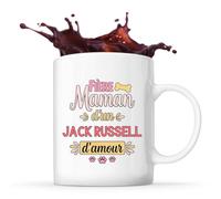 Planetee Mug Fière Maman Jack Russell d'amour Cadeau Chien Lover Dog Mum
