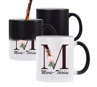 Planetee Mug Magique Marie-Thérèse | Tasse Thermosensible, le Motif Apparaît à la Chaleur | Céramique 300 ml Recto Verso | Cadeau Collègue Anniversaire Noël